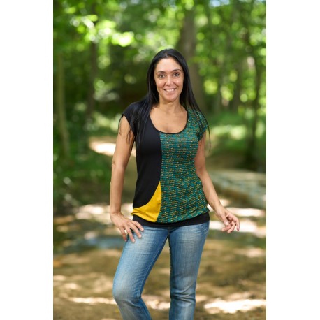 Camiseta m/c print mostassa 