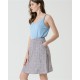Falda print azul