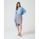 Falda print azul
