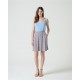 Falda print azul