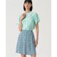Falda print turquesa