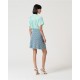 Falda print turquesa