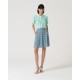 Falda print turquesa