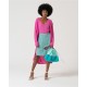 Falda print aiguamarina
