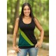 Camiseta tiras combi verde