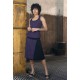 Falda viscosa 3/4 abstract morado apertura