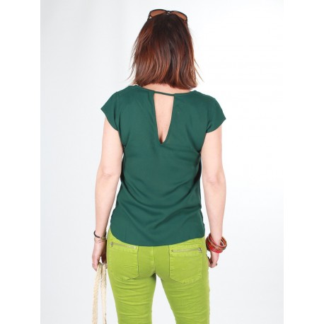 Top tela terry verd