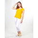 Top tela terry mostaza