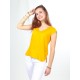 Top tela terry mostaza