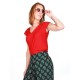 Top tela terry vermell