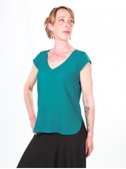 Top tela terry blava