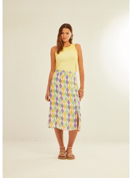 Falda corte lateral purple cocoon
