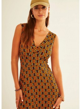 Vestido pico garnet retro