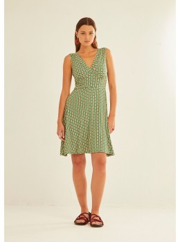Vestido pico garnet green