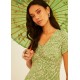 Vestido m.corta print verde