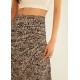 Falda 3/4 viscosa print negra