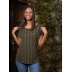 Camiseta m/c coll print oliva fucsia