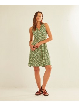 Vestido pico cruzado green token