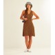 Vestit pico cruzado retro