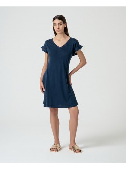 Vestido algodón orgánico azul