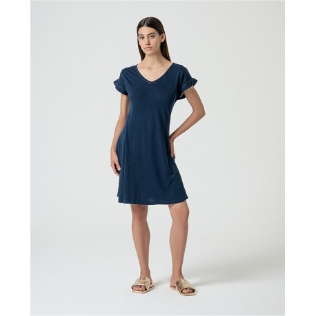Vestido algodón orgánico azul
