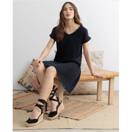 Vestido algodón orgánico negro