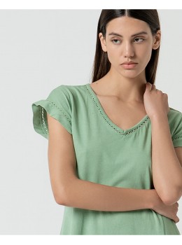 Vestido algodón orgánico verde