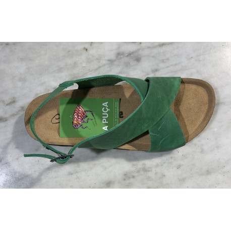 Sandalia sprinte cruzada verde