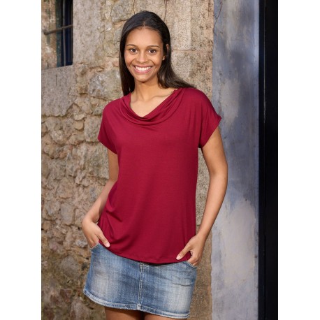 Camiseta m/c coll sense peça cintura grana