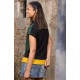 Camiseta m/c sin pieza print mostaza
