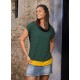 Camiseta m/c sin pieza print mostaza
