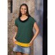 Camiseta m/c sin pieza print mostaza