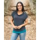 Camiseta m/c sin pieza print petrol lila