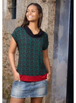 Camiseta m/c sin pieza TALLA XL print rojo