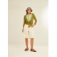 Chaqueta calada corta verde