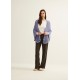 Chaqueta calada malva