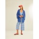 Chaqueta calada azul