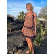 Vestido bay naranja navy