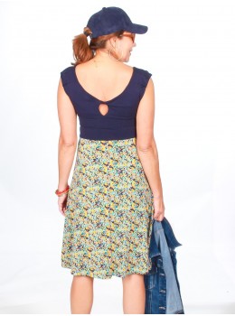 Vestit viscosa nus print paint
