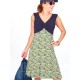 Vestido viscosa nudo print paint
