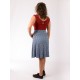 Vestido viscosa nudo teja