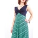 Vestido viscosa nudo rombos