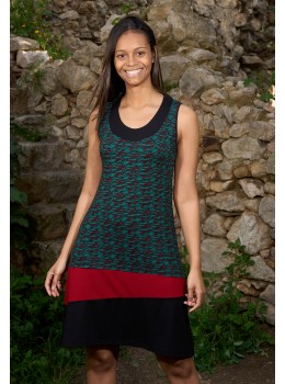 Vestido tiras print rojo