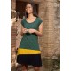 Vestit m.curta print mostassa