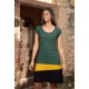 Vestit m.curta print mostassa