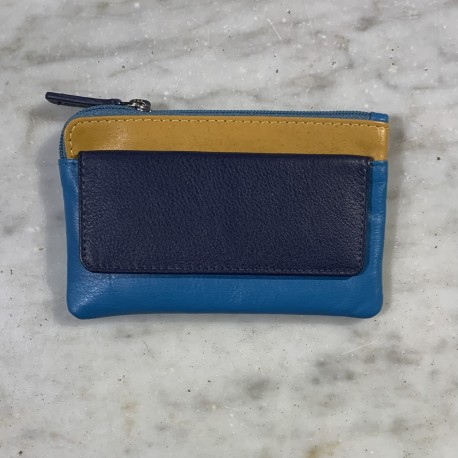 Monedero combi azul