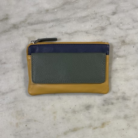 Monedero combi mostaza