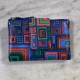 Cartera piel abstract azul