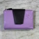 Cartera piel malva