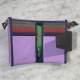 Cartera piel malva